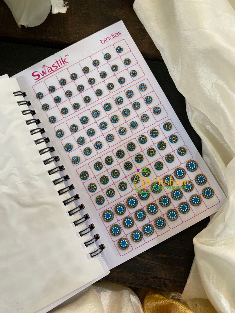 Cocktail Stone Sticker Bindi Book- Swasthik Long -BB112