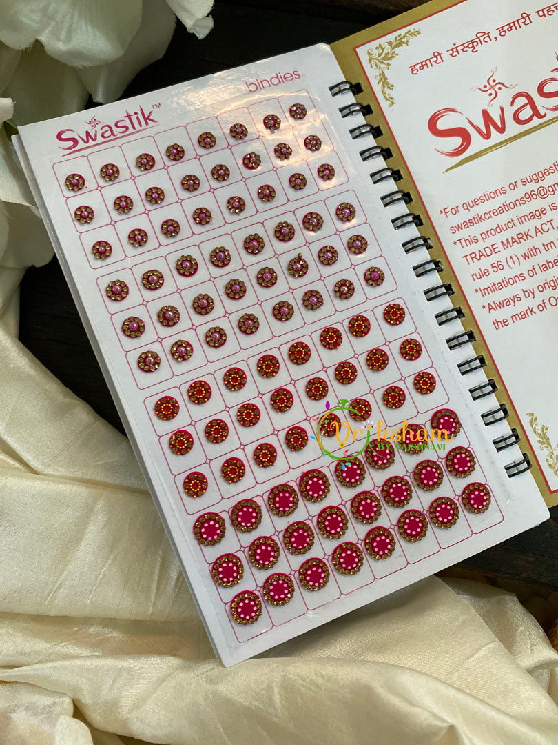 Cocktail Stone Sticker Bindi Book- Swasthik Long -BB112