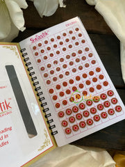 Cocktail Stone Sticker Bindi Book- Swasthik Long -BB113