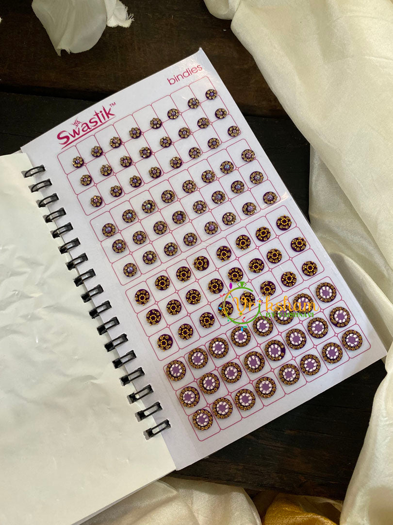 Cocktail Stone Sticker Bindi Book- Swasthik Long -BB113