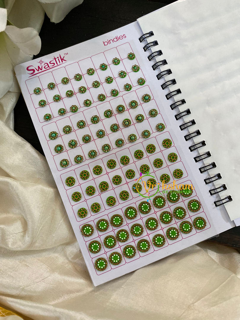 Cocktail Stone Sticker Bindi Book- Swasthik Long -BB113
