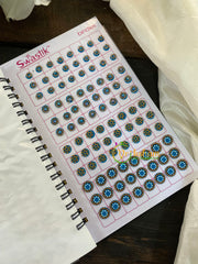 Cocktail Stone Sticker Bindi Book- Swasthik Long -BB113