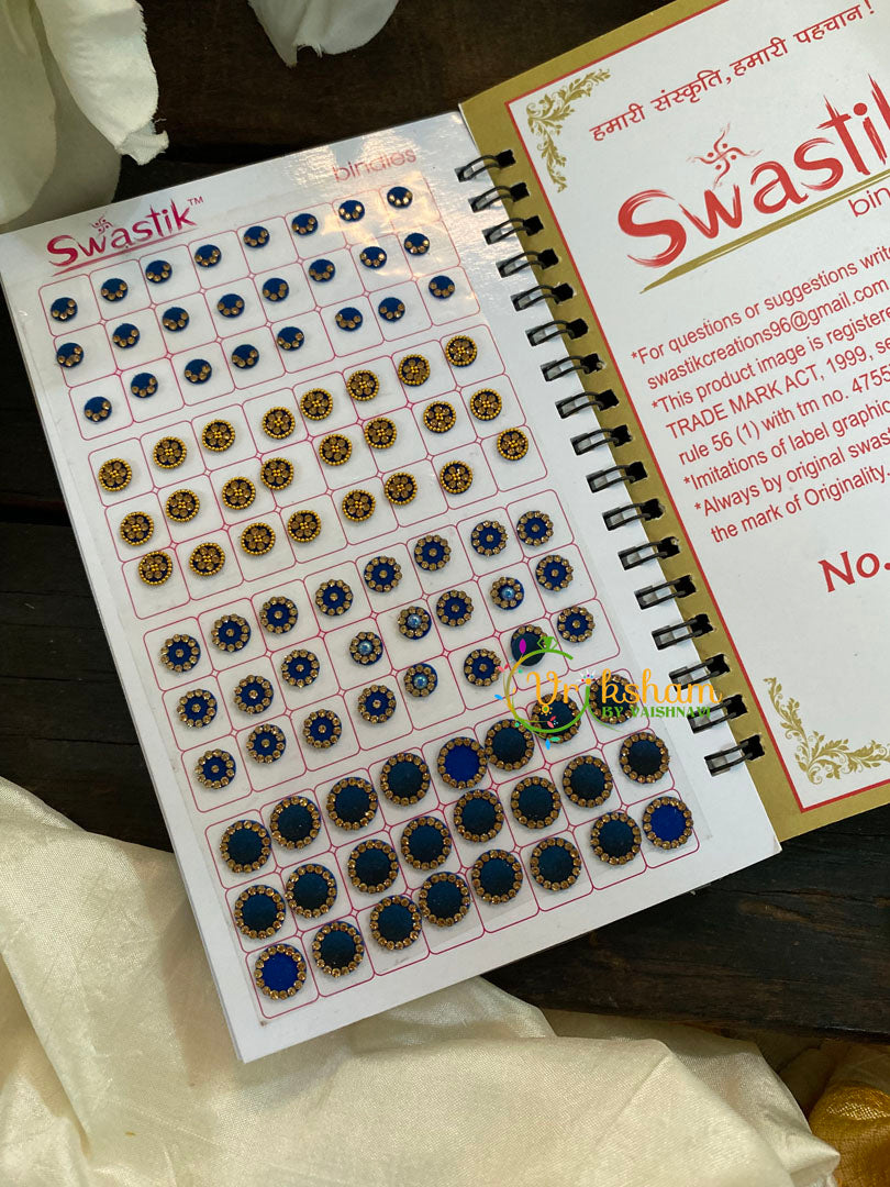 Cocktail Stone Sticker Bindi Book- Swasthik Long -BB113