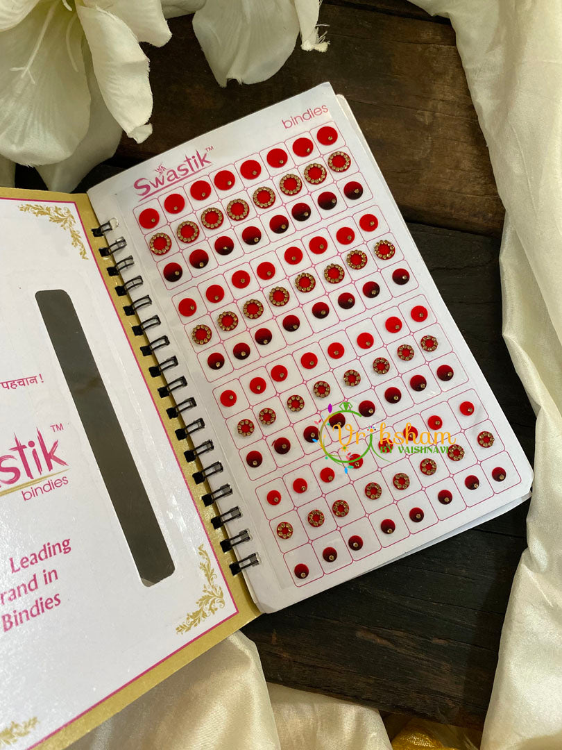 Cocktail Stone Sticker Bindi Book- Swasthik Long -BB114