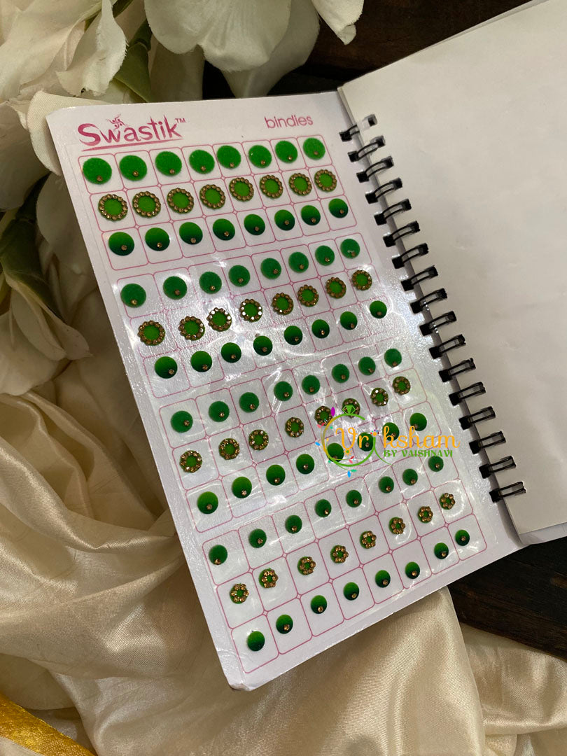Cocktail Stone Sticker Bindi Book- Swasthik Long -BB114