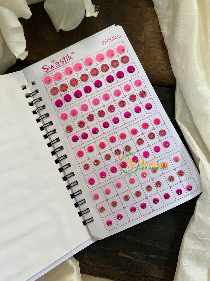 Cocktail Stone Sticker Bindi Book- Swasthik Long -BB114