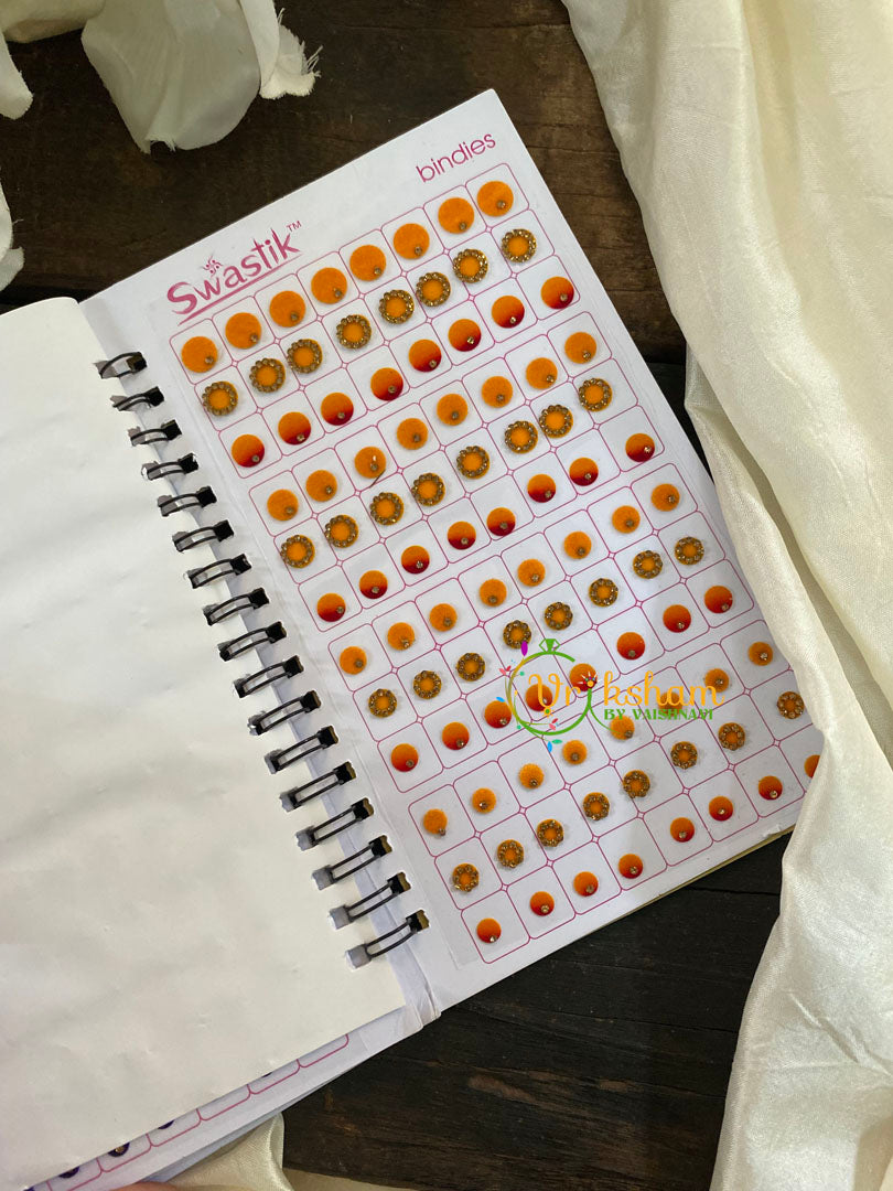 Cocktail Stone Sticker Bindi Book- Swasthik Long -BB114