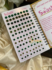 Cocktail Stone Sticker Bindi Book- Swasthik Long -BB114