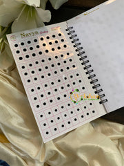 Black Round Plain Sticker Bindi Book-Navya Long-BB117