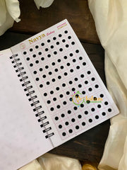 Black Round Plain Sticker Bindi Book-Navya Long-BB117