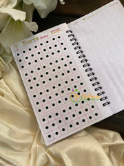 Black Round Plain Sticker Bindi Book-Navya Long-BB117