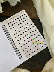 Black Round Plain Sticker Bindi Book-Navya Long-BB117