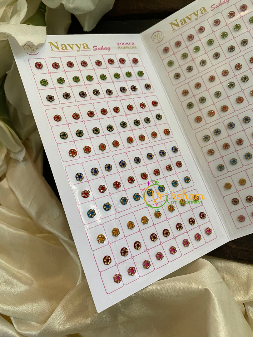 Small Stone Sticker Bindi Book-Navya Parlour Range -BB119