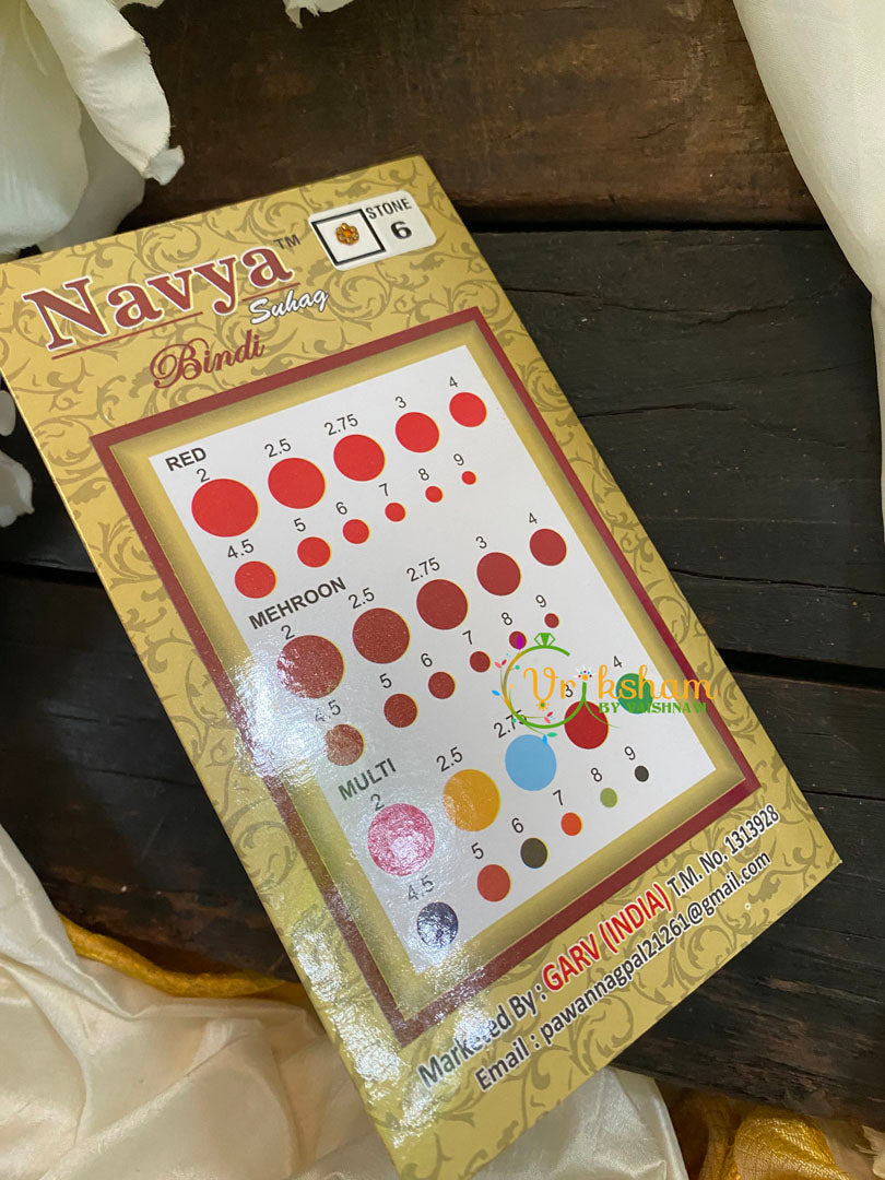 Small Stone Sticker Bindi Book-Navya Parlour Range -BB119