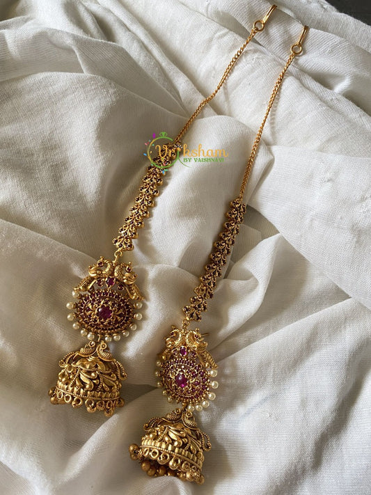 Precious Kemp earring with Ear Chain/Maatil -G320