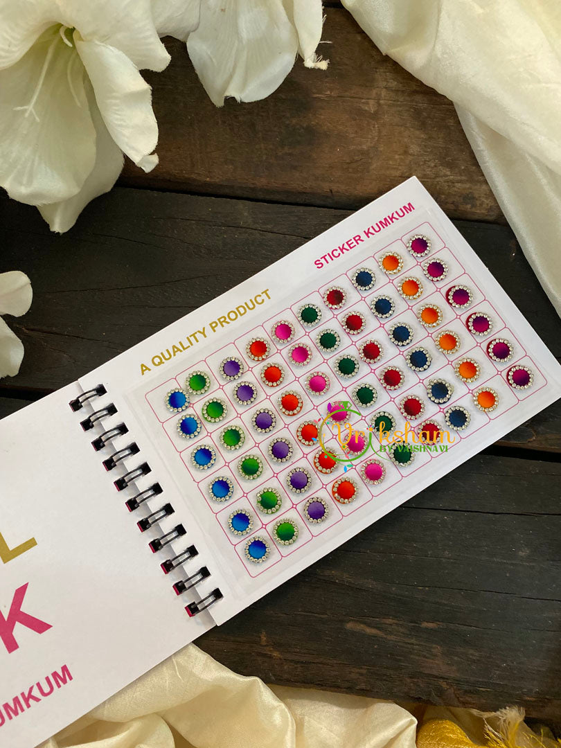 Cocktail Shaded Stone Sticker Bindi Book-Navya Short-BB123