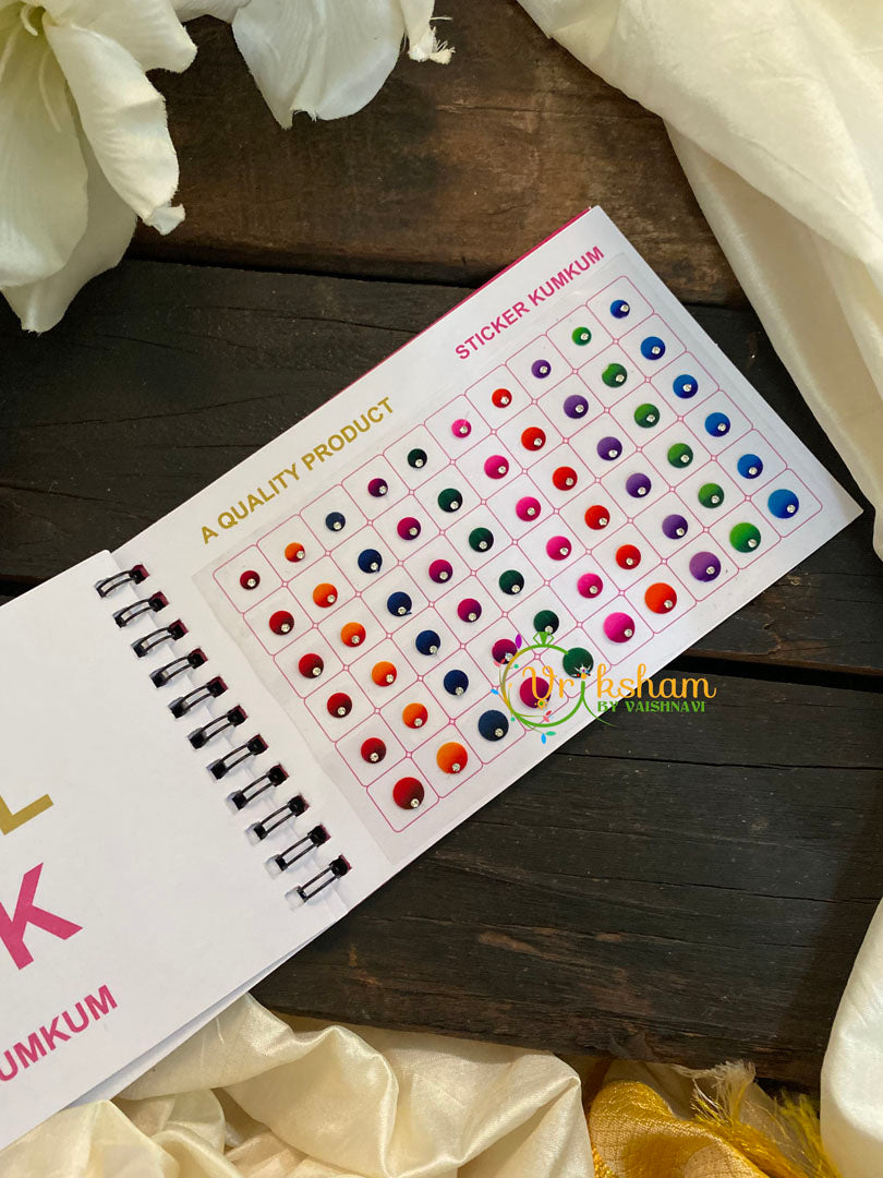 Cocktail Shaded Stone Sticker Bindi Book-Navya Short-BB123