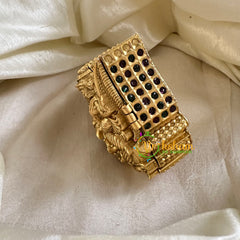 Gold Look Alike Temple Kumkum Box -Shiv Parivar-G10263