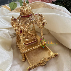Gold Look Alike Temple Kumkum Box -Ganesh-G10250