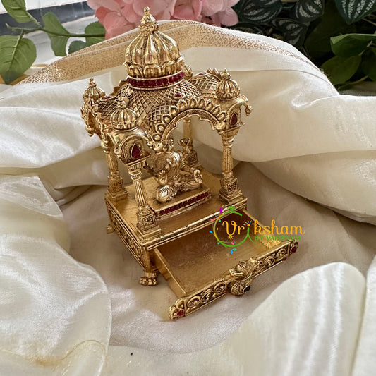 Gold Look Alike Temple Kumkum Box -Lakshmi-G10264