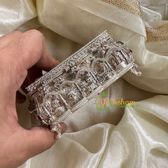 Silver AD Stone Kumkum Box -The Royal-G10270