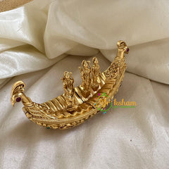 Gold Look Alike Temple Kumkum Box -Ram Parivar-G10251