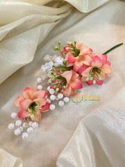 Peach Veni with Beads- Hair Accessory-H351