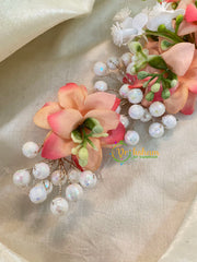 Peach Veni with Beads- Hair Accessory-H351