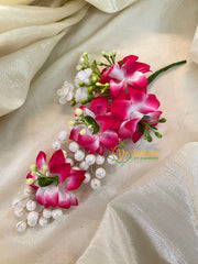 Pink Veni with Beads- Hair Accessory-H352