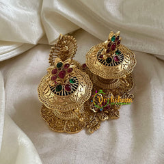 Gold Look Alike Temple Kumkum Box -Krishna-G10256