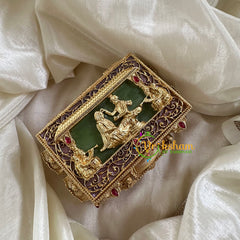 Gold Look Alike Temple Kumkum Box -Wedding-G10255