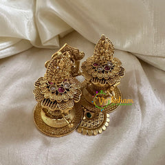 Gold Look Alike Temple Kumkum Box -Goddess-G10254