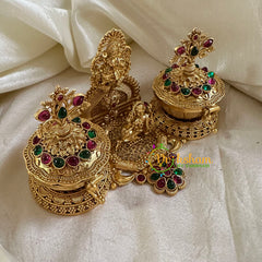 Gold Look Alike Temple Kumkum Box -Ganesh Goddess-G10253
