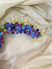 Blue Purple Veni with Beads- Hair Accessory-H363