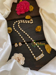 AD Stone Pearl Short Neckpiece -Three Stone-G7343