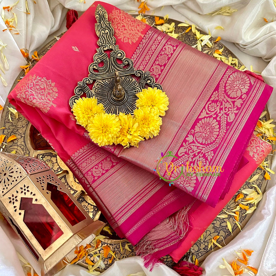 Rani Pink Kanchi Silk Saree-VS1751