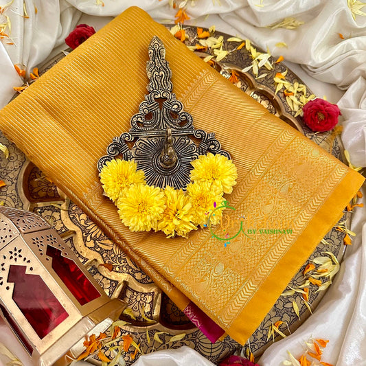 Yellow Kanchi Silk Saree-VS1750