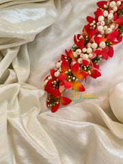 Fire Red Veni with Beads- Flower Accessory-H380