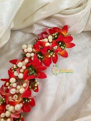 Fire Red Veni with Beads- Flower Accessory-H380