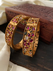 Precious Kemp and AD stone Openable Bangles -G2522