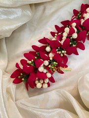 Red Pink Veni with Beads- Flower Accessory-H382