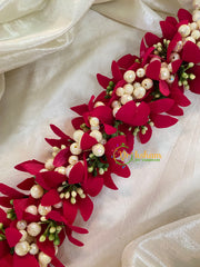 Red Pink Veni with Beads- Flower Accessory-H382