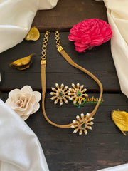 Traditional Addigai Choker Neckpiece -Green Tilak -G7323