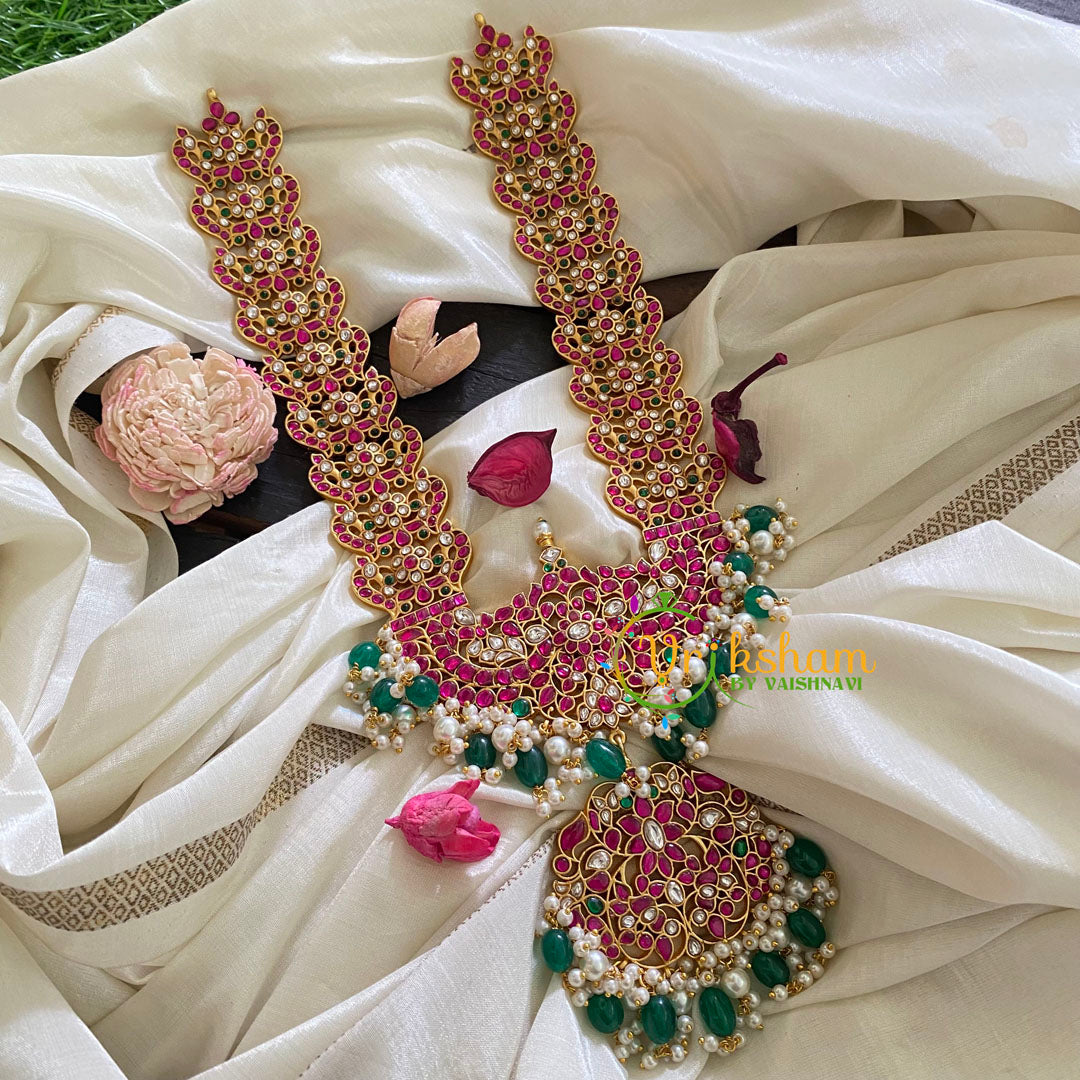Traditional Jadau Kundan Bridal Haram-J317