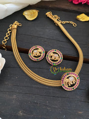 Traditional Addigai Choker Neckpiece -Elephants-G7324