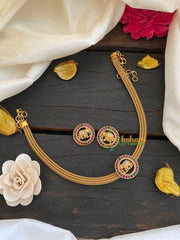 Traditional Addigai Choker Neckpiece -Elephants-G7324