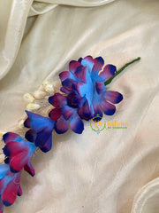 Blue Purple Veni with Beads- Hair Flower Accessory-H359