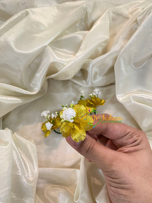 Yellow Bridal Flower Accessory -6 pieces -H376