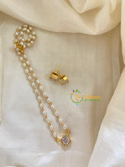 AD Stone Pearl Short Neckpiece -Single -G7341