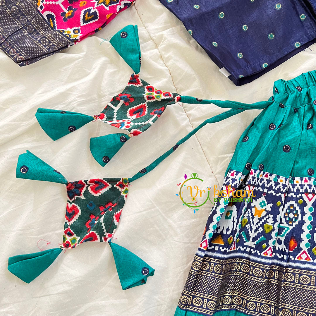 draft Blue Green Indian Traditional Girls Lehenga Set -VS832 (Copy)